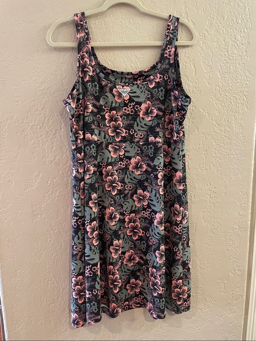 Columbia Pink and Teal Floral Tank Dress - Picture 6 of 6